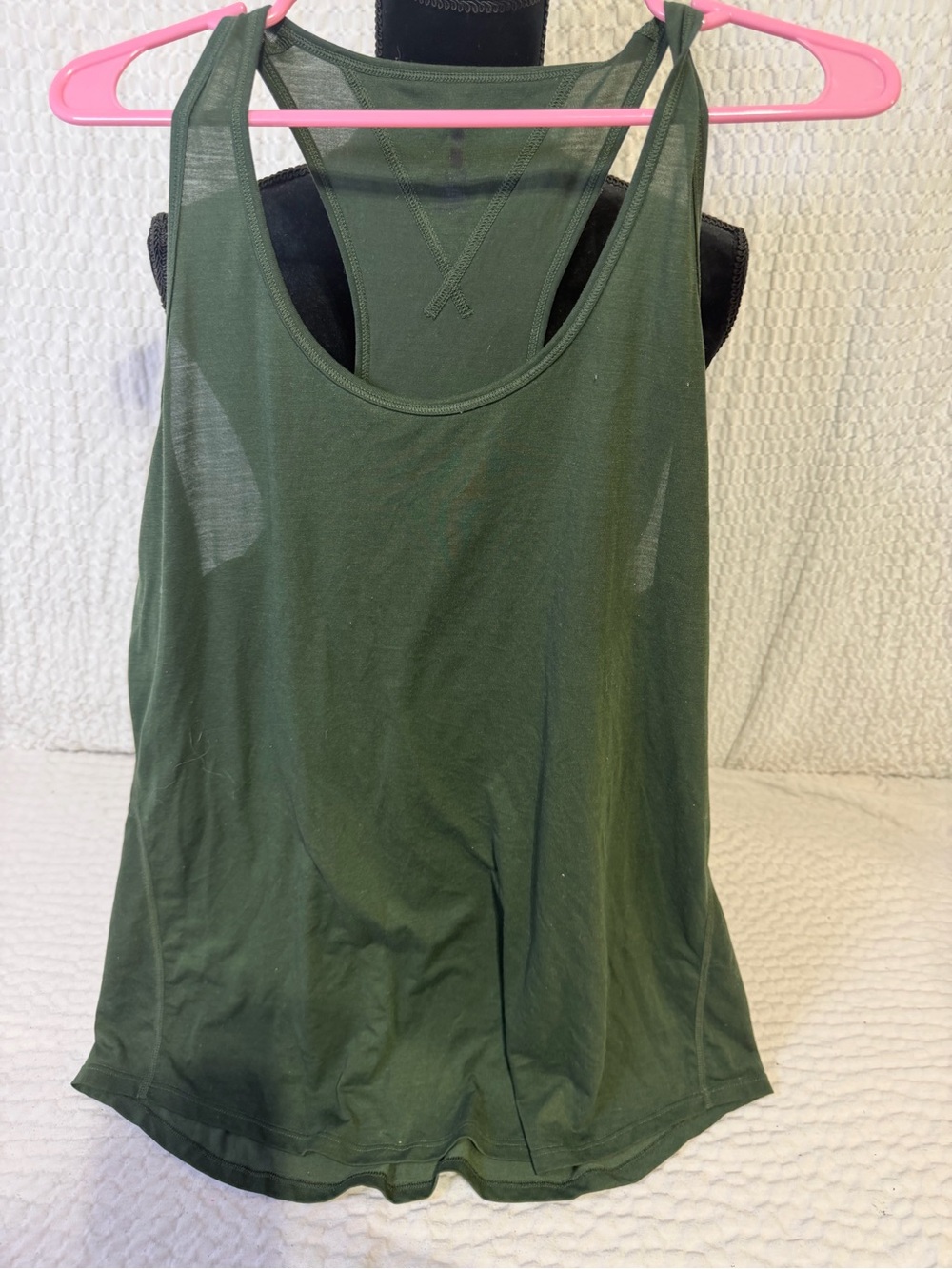 Lucy Olive Green Racerback Tank Top
